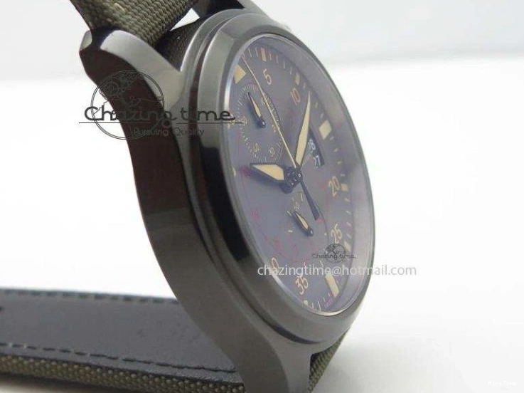 MIROTIME 0512 SunProtective Pilot Top Gun Miramar IWC388002 V6 1:1 Best Edition Ceramic Case On Nylon Strap A 7325